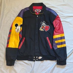 Vintage Jeff Hamilton Mickey Mouse Leather Jacket XL
